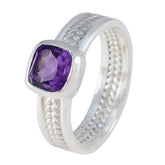 Aisha Rope-Wire Purple Solitaire Band